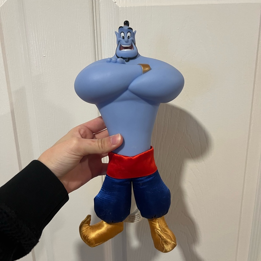 Vintage Aladdin Classic Genie Plush/Vinyl Doll 12” Disney Store 2000s